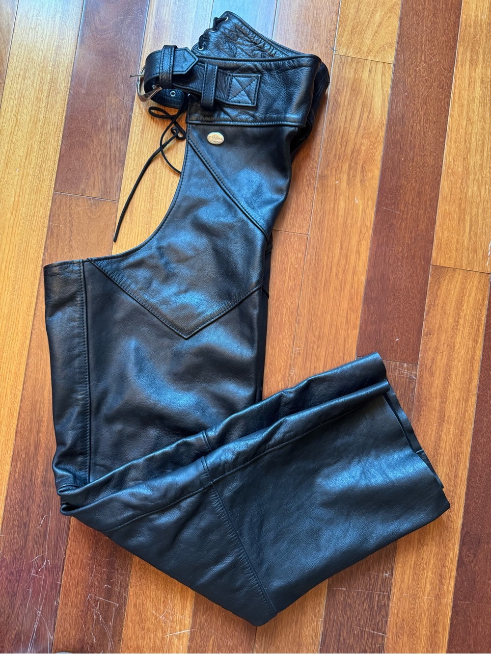 Harley Davidson Black Leather Chaps